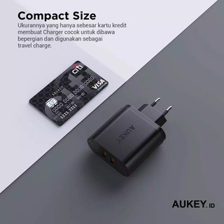 Aukey Charger PA-T16 2 Ports 36W QC 3.0 Original Garansi