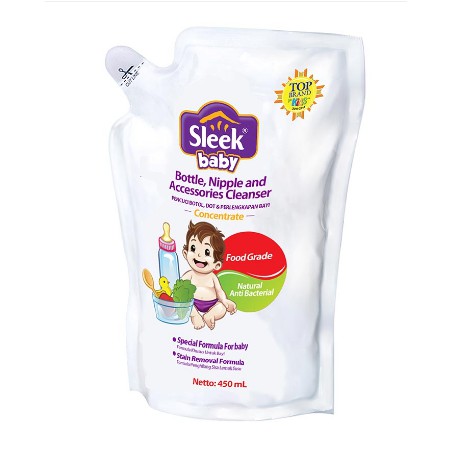 Sleek Baby Pencuci Botol Dan Perlengkapan Bayi Natural Antibacterial Food Grade Refill