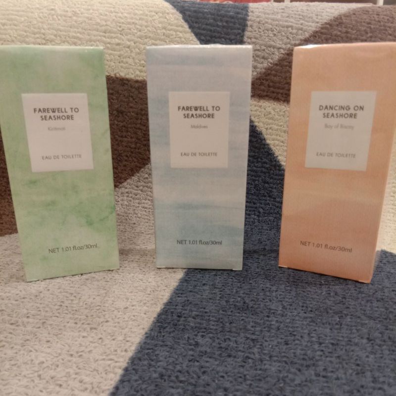 PARFUM MINISO FAREWELL TO SEASHORE EAU DE TOILETTE KIRITIMATI MALDIVES BAY of BISCAY ORIGINAL