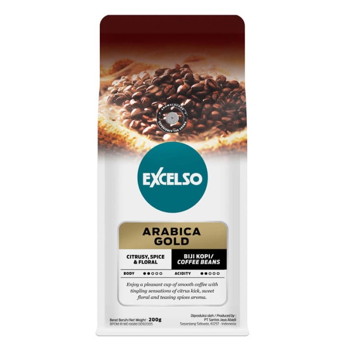 

t01thy Excelso Arabica Gold Coffee 200 Gram - Biji Kopi Ds20X11