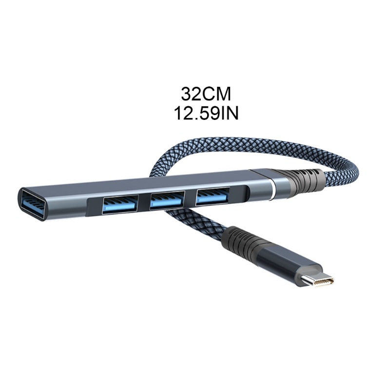 Zzz HUB Splitter 4 in 1 USB / Tipe-C Ke USB 3.0 Kecepatan Tinggi Untuk Mouse Laptop