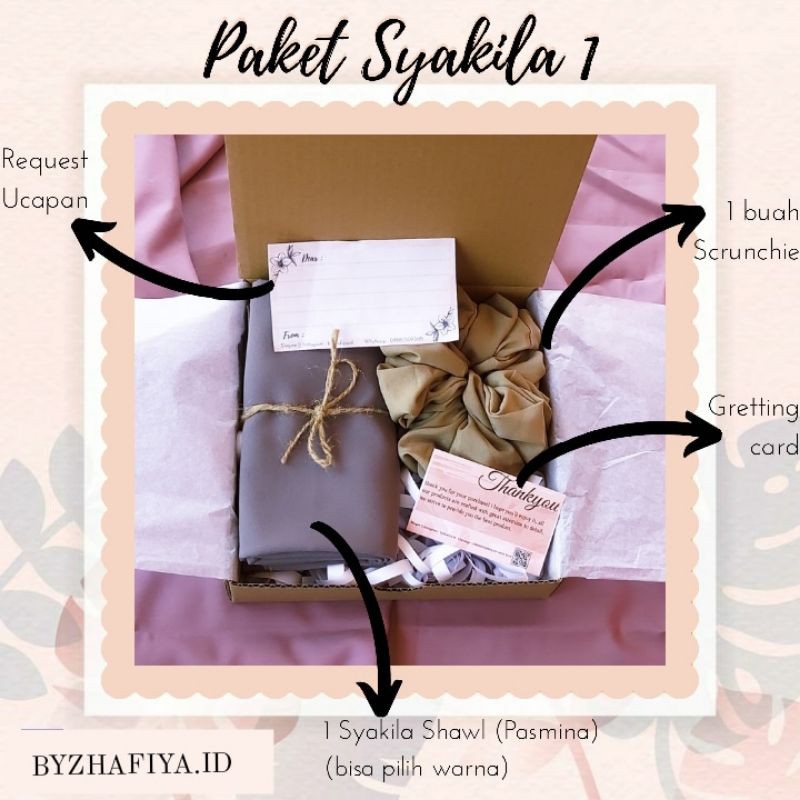 

Hampers Hijab Gift Box Hijab Pashmina (Paket Syakila 1) Byzhafiya.id