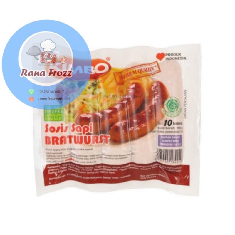 

KIMBO SOSIS BRATWURST 500 GR ISI 10