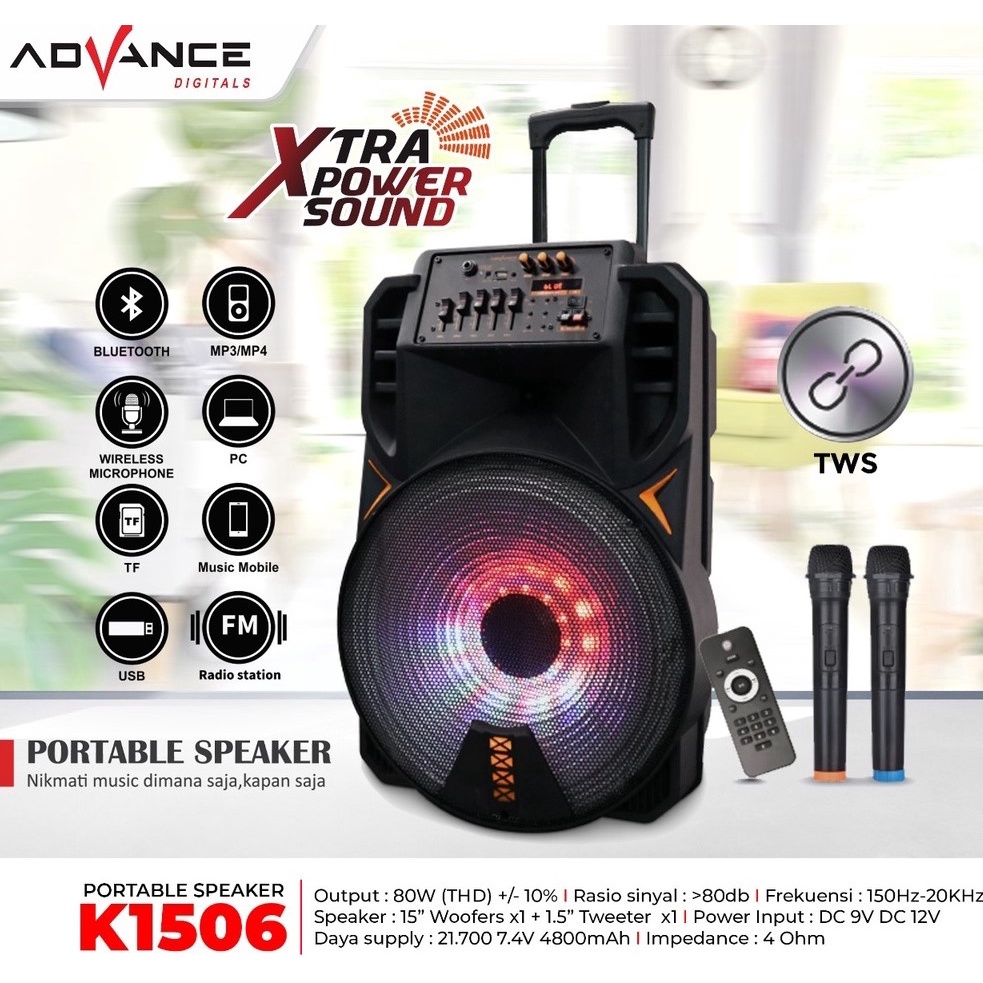 New Speaker Meeting K1506  advance - 15 inch bluetooth, 2 Mic