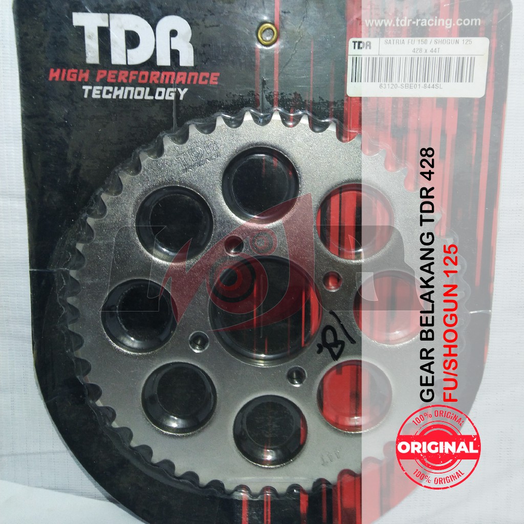 TDR Gear Belakang Shogun125 Satria FU Gir Rear 428 Racing Part 44 43T - 44T