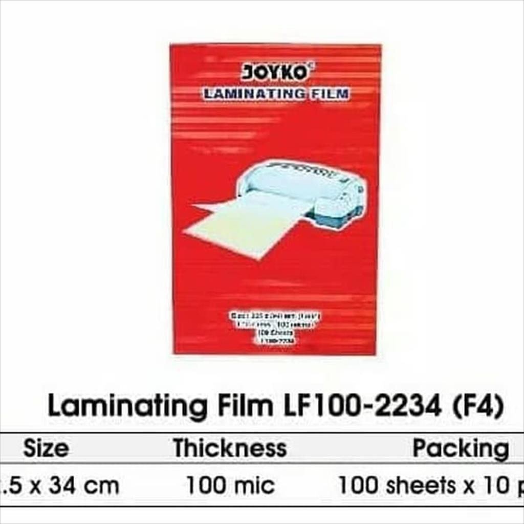 

Joyko laminating film LF-100-2234 Folio ( F4 ) 1pak