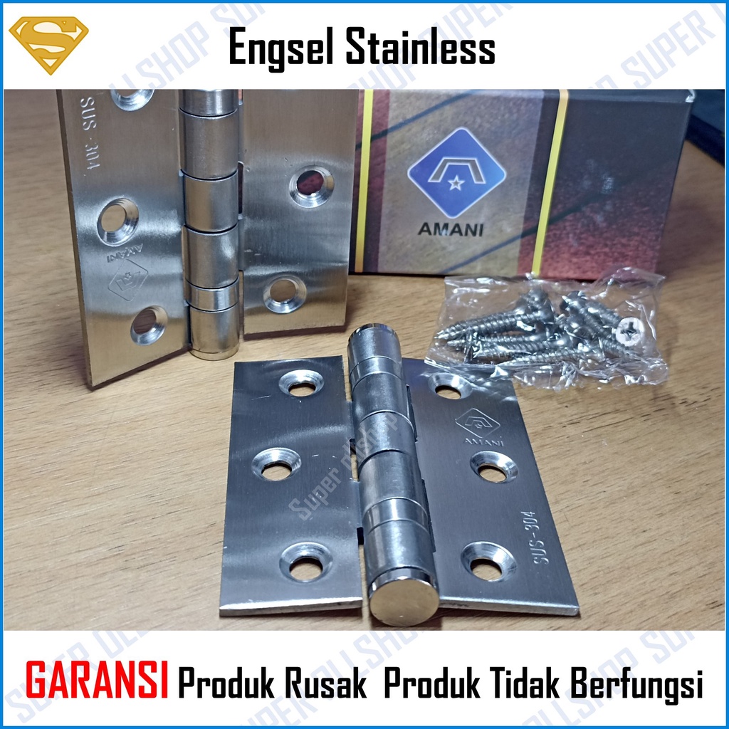 Engsel Jendela Pintu Stainless 3 Inch / Engsel Jendela / Engsel Pintu Stainless 4 inch / Engse Tebal 3 Inch 4 Inch Stainless