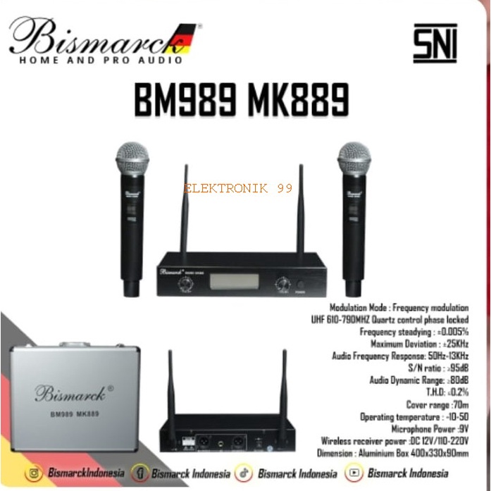 mic wirelles bismarck BM989 MK889