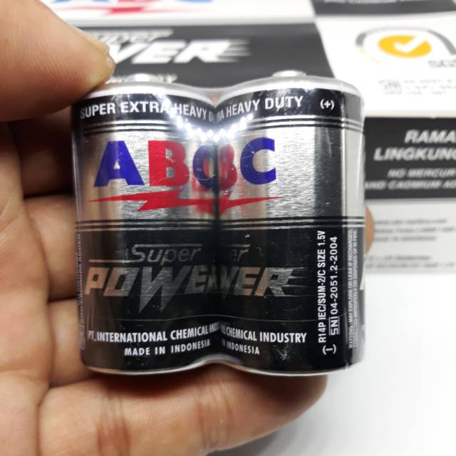 baterai abc size C batre abc super power tipe C batteries