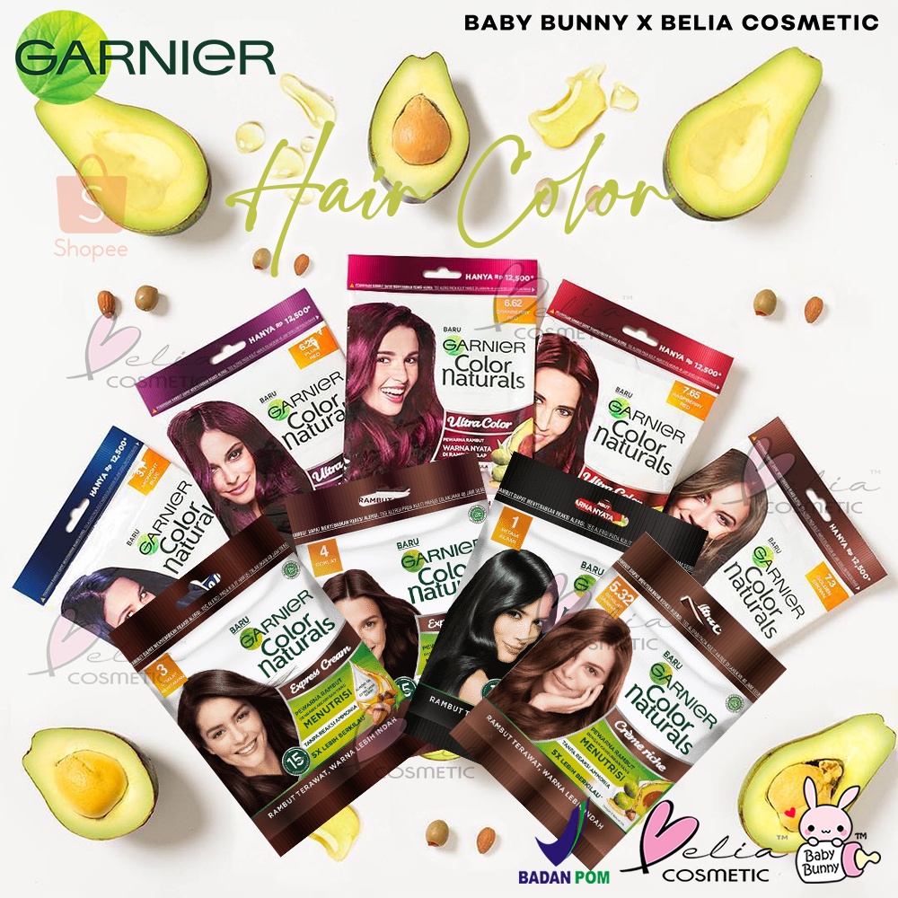 ❤ BELIA ❤ Garnier Color Naturals  Pewarna Rambut | Cat Rambut Natural ✔️BPOM 20g | 30g | BABY BUNNY