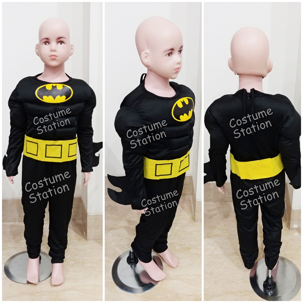 Kostum Superhero Batman / Costume Bat man DC Justice League anak laki