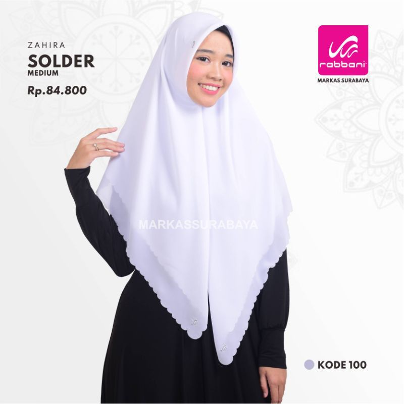 RABBANI - KERUDUNG SEGIEMPAT SOLDER UKURAN M / ZAHIRA SOLDER M