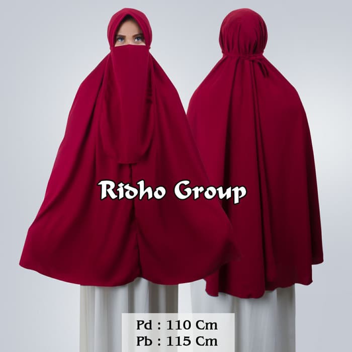 khimar jumbo cadar tali bahan wolfis pad mini antem