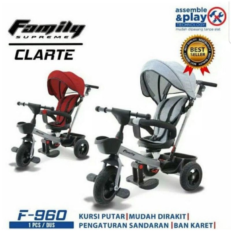 SEPEDA RODA TIGA ANAK FAMILY SUPREME CLARTE F-960