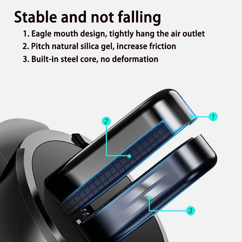 Car universal mobile phone holder car Rak Penyimpanan Stopkontak Udara Ganda Serbaguna horizontal Dan Vertikal Dalam Mobil Gesper Tetap multi-Fungsional base Handphone Auto accesso