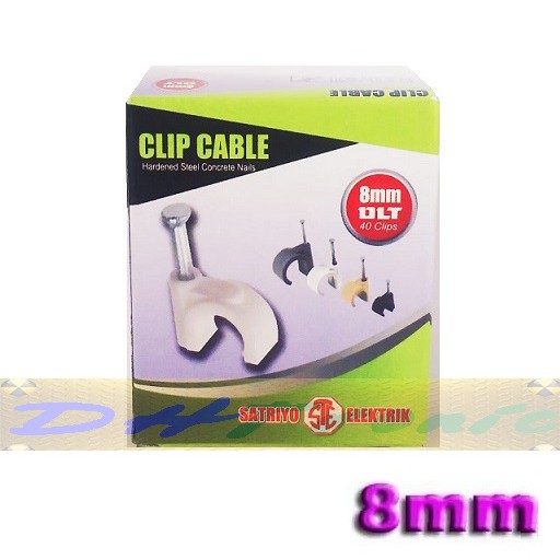 Paku Klem Beton 8 Clip Kabel Lubang Dudukan Kabel Dinding Rumah Tembok Skrup Klip Beton Kuat Diamete