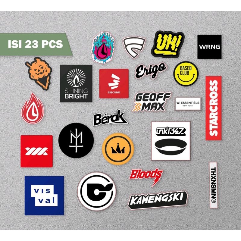 Stiker All produk Distro isi 20 buah