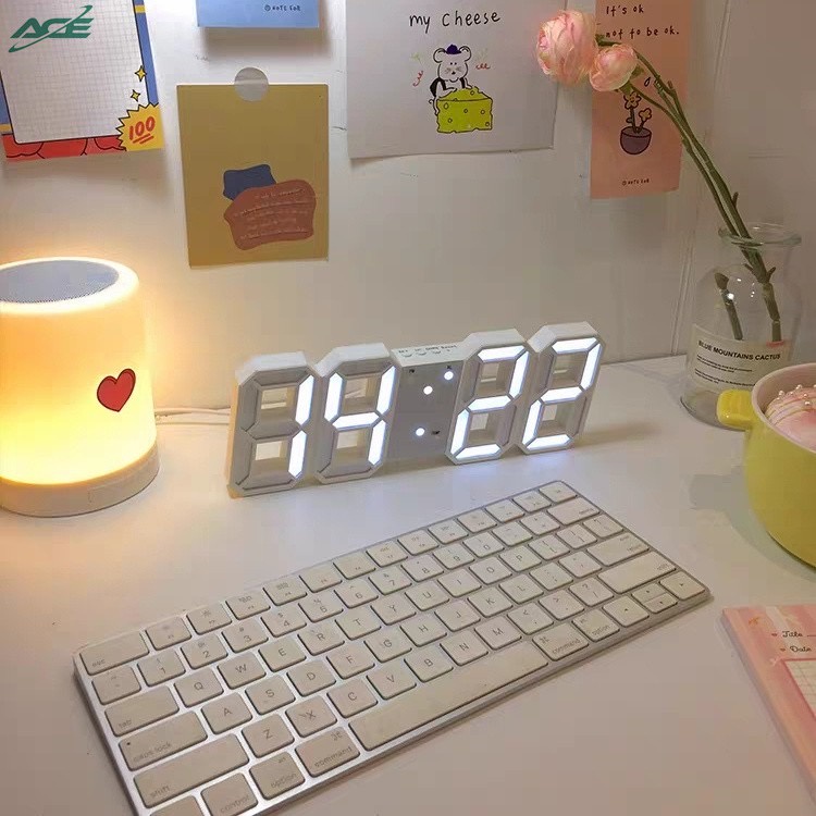3D Jam Dinding Digital Led/Jam Meja-Alarm-Suhu/Jam 3d Besar Modern/Jam 3d Besar Modern