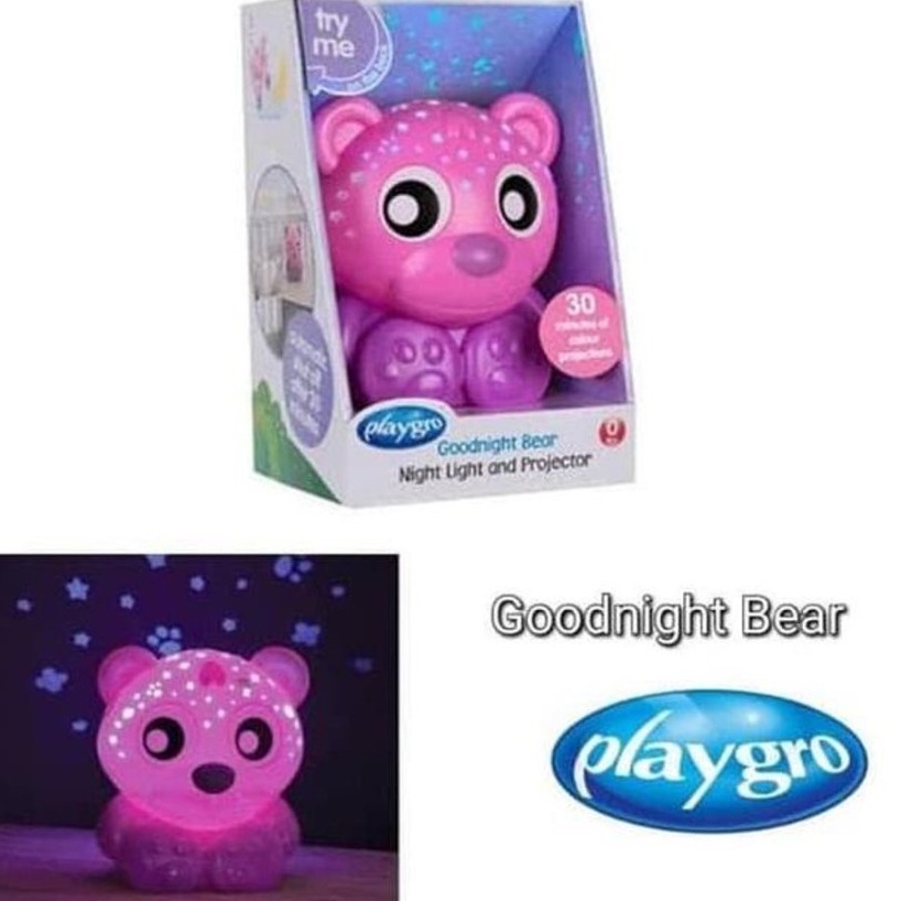 PLAYGRO Goodnight Bear Light Projector Mainan Bayi 0m+