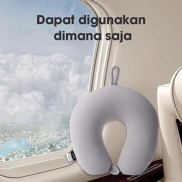 Samono BONBOX Bantal Leher Travel Multifungsi 2 in 1 Bantal U 360° dengan Kancing SNP001