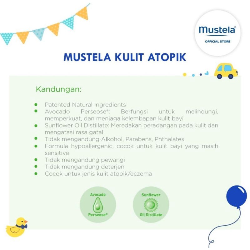 Mustela Stelatopia Emollient Face Cream 40 ml/Krim Muka Bayi