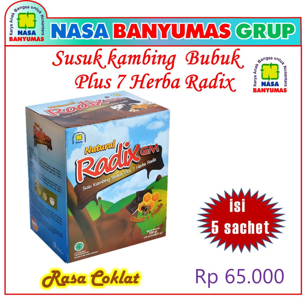 

SUSU KAMBING RADIX RADIKCO RASA COKELAT ORIGINAL NASA