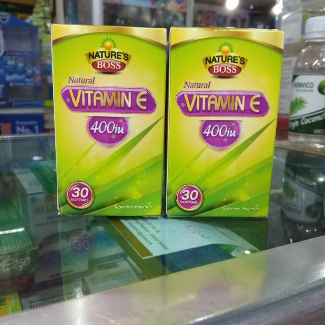 Natures Boss Natural Vitamin E 400 Iu Isi 30