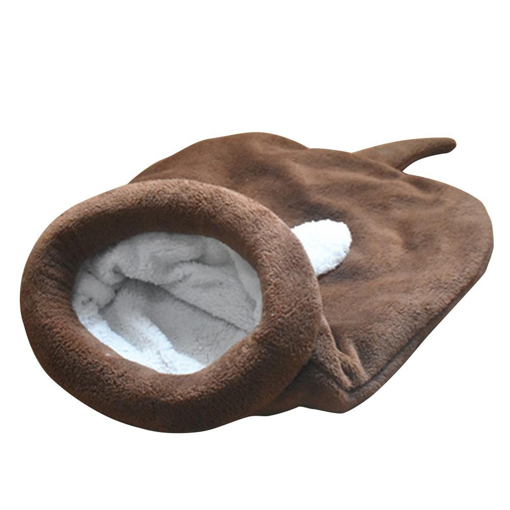 Warm Fleece Cute Cat Sleeping Bag Dogs Puppy Pets Mat Bed Kennel House Hf Shopee Indonesia