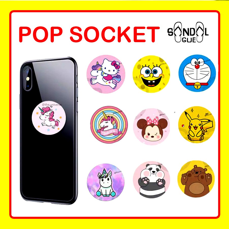 POP SOCKET KARAKTER LUCU BULAT