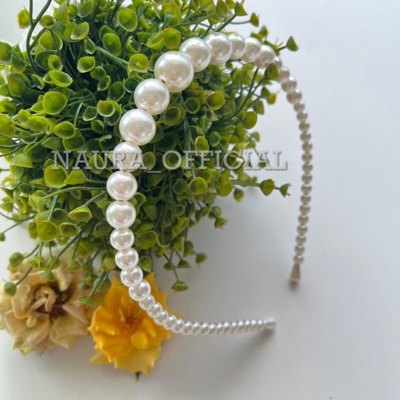 Bando Korea Mutiara Pearl Headband Korea HairBand / Bando Mutiara Gaya Korea Fashion Wanita Import