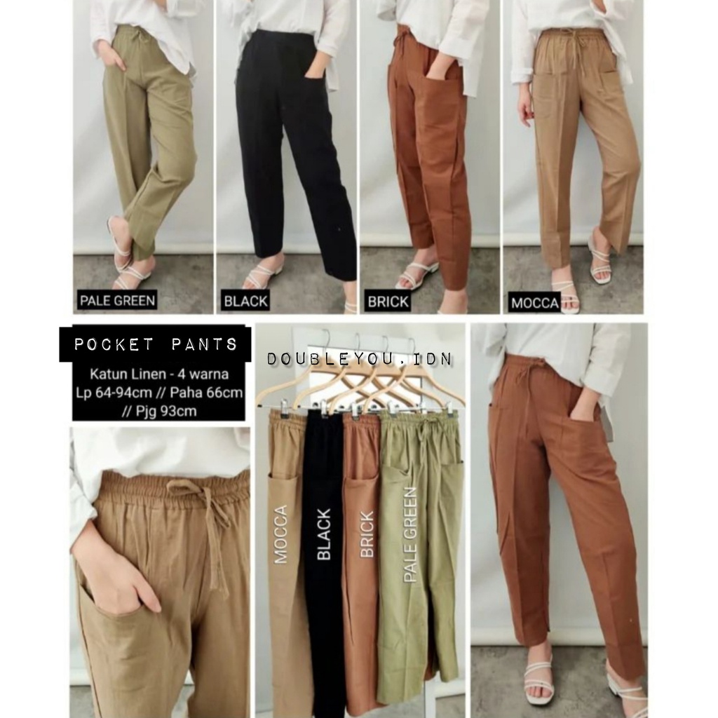 Pocket Pants Celana Wanita