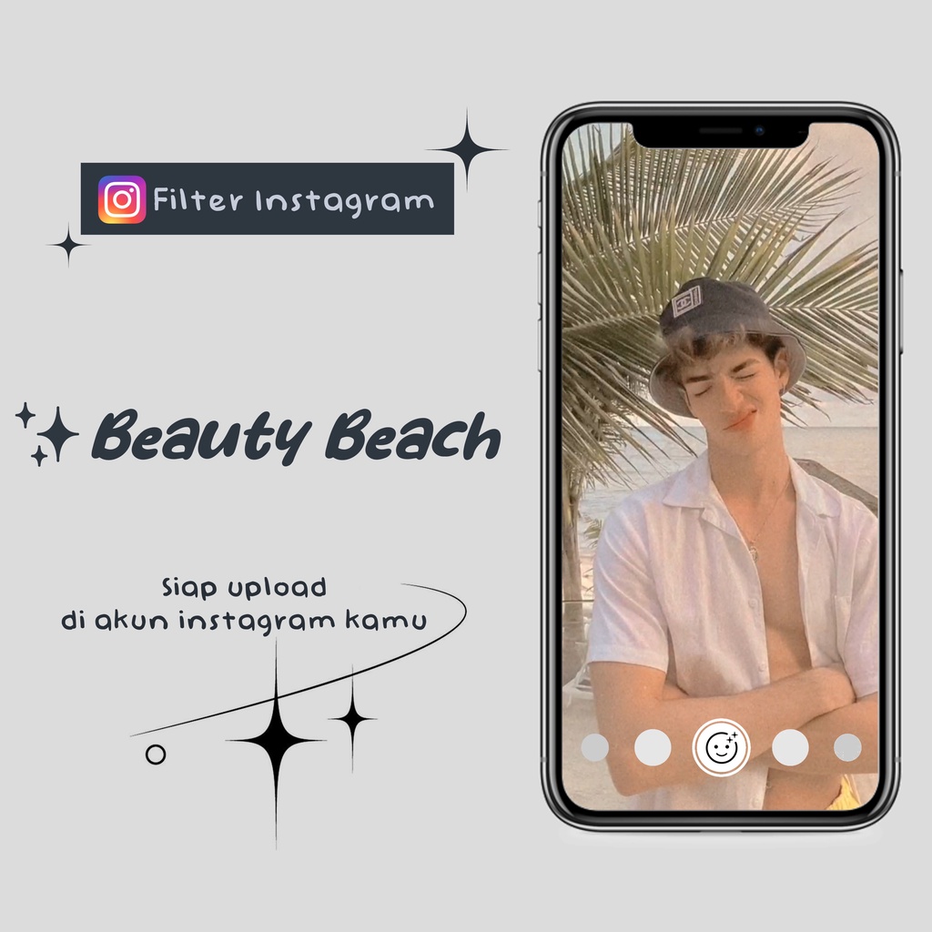 FILTER INSTAGRAM - BEAUTY BEACH ( by @username kamu &amp; Nama Filter Bisa Diubah)