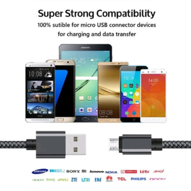 Kabel data / Cable data Micro USB 2A AAMIR 100 CM Black