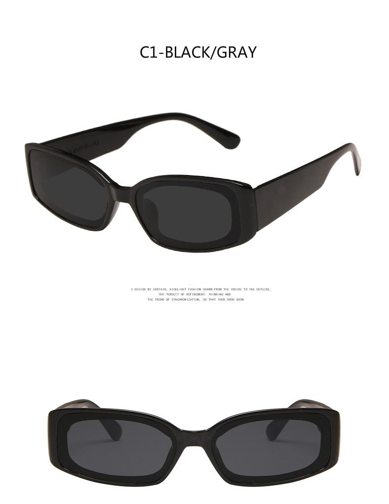 European and American fashion square box punk style ins trendy sunglasses for men and women