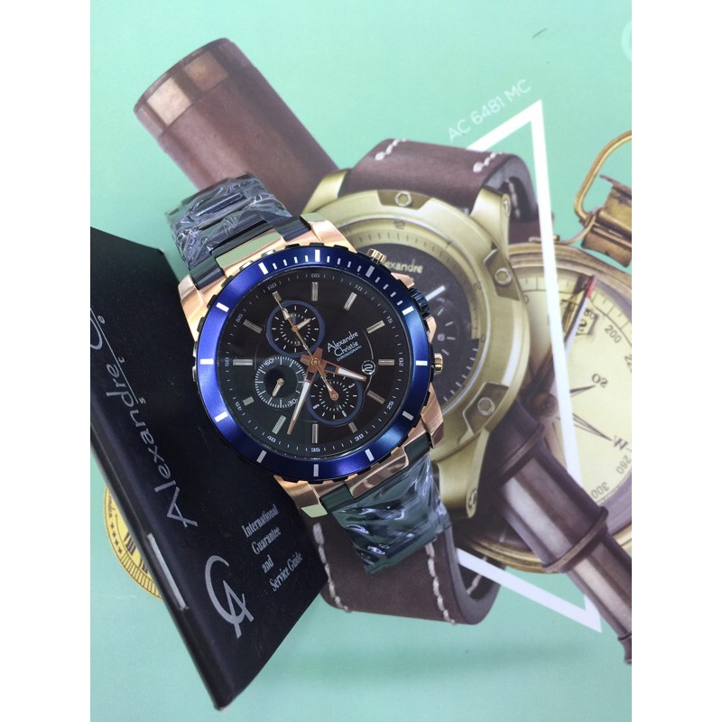 Alexander cristie tali rantai variasi warna pria 6141 MC original 100%