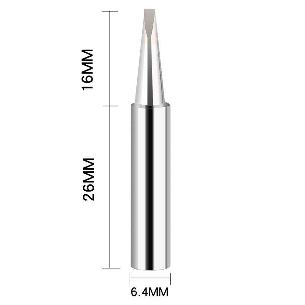 Solighter 10pcs Solder Ujung Besi Bebas Timah Tembaga Panas Internal 2.4D B I 3C K Untuk936 853D 8786D Rework Station