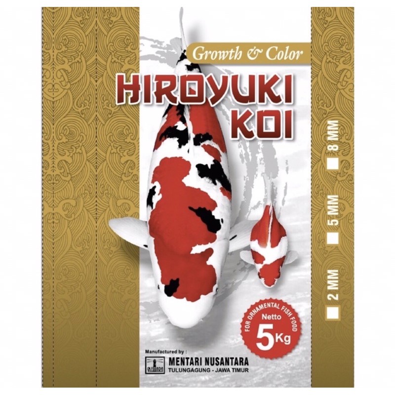HIROYUKI KOI GROWTH & COLOR / READY Size S,M,L / pakan koi / koi food