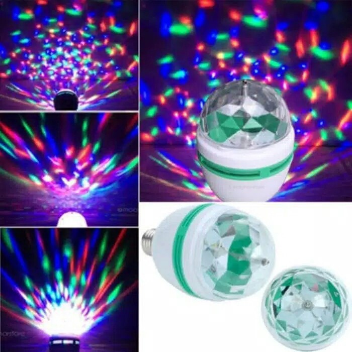 Jual Lampu Disco Led Putar Full Warna Rainbow Rgb Hias Tumblr Disko