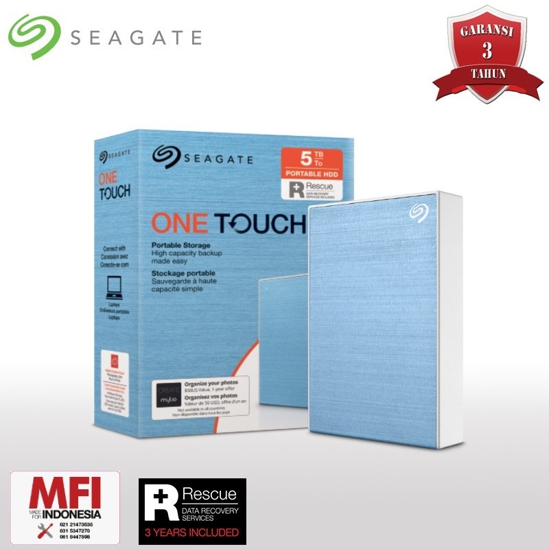 Seagate One Touch 5TB - HDD HD Hardisk Eksternal USB 3.2
