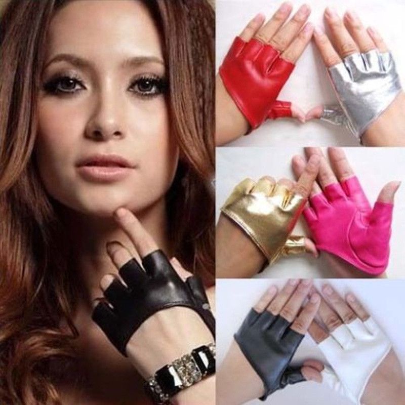 Sepasang Sarung Tangan Half Palm Wanita / Half Palm Leather Gloves