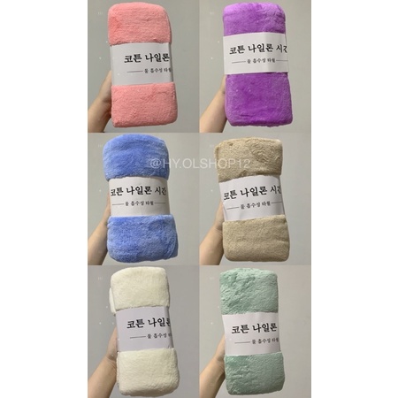 [HY.OLSHOP12] Handuk Mandi / Handuk Micro Bulu Polos Ukuran 70x140 CM