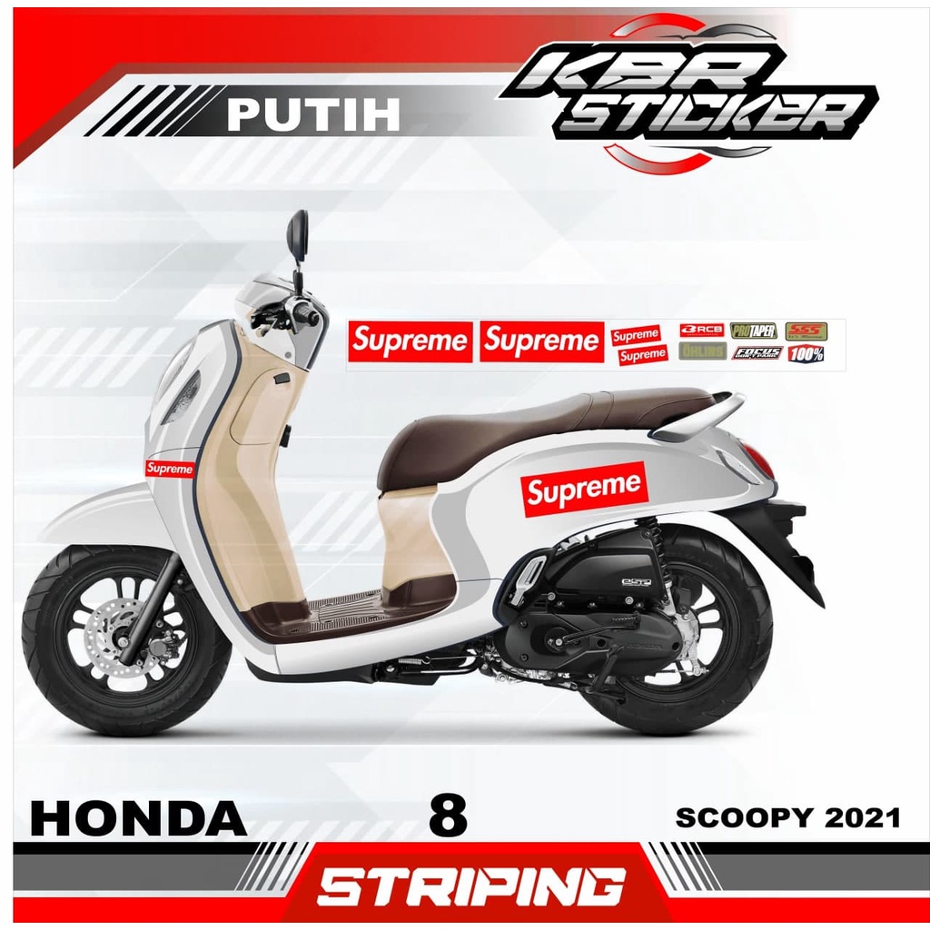 SCOOPY 2021 stiker motor striping SCOOPY 2021 motor honda motor sticker variasi Racing 08