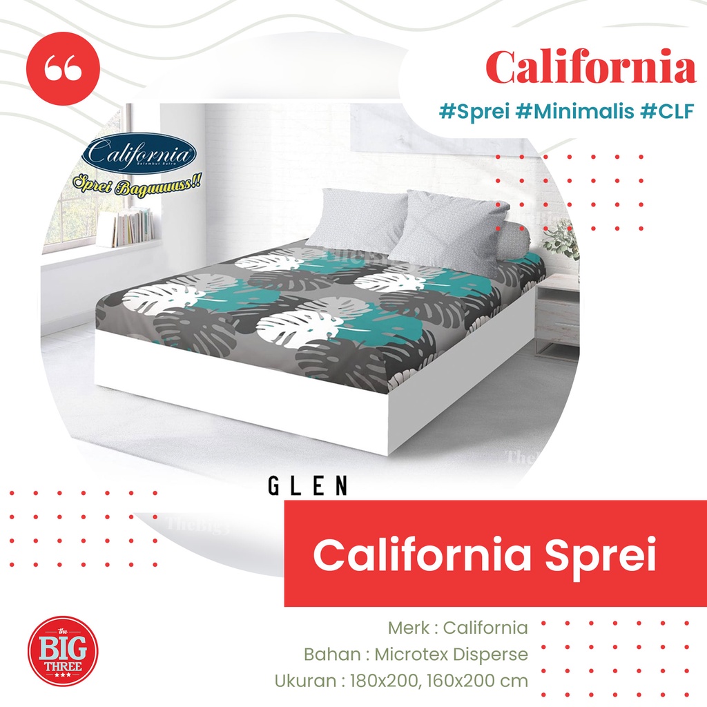 Sprei CALIFORNIA 180x200 / 160x200 motif Cosmo Rein Tory Levin Royale Verena Mirah Megumi Raisha Rosalba Shaba Savana - 180 King 160 Queen SP