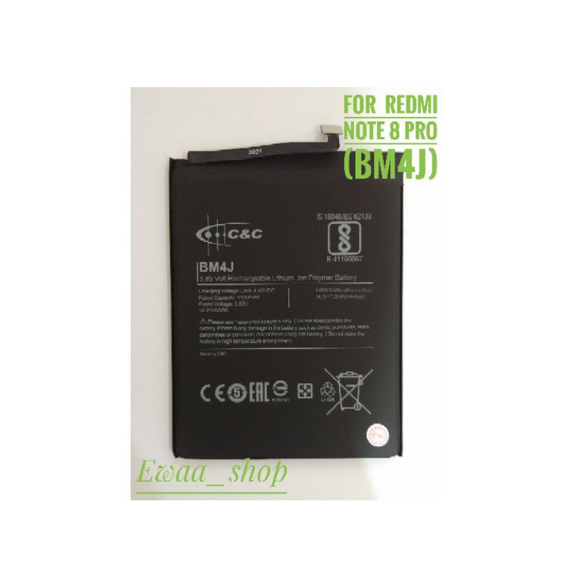 BATTERY BATERAI BATRE XIAOMI REDMI NOTE 8 PRO (BM4J) ORIGINAL C&amp;C