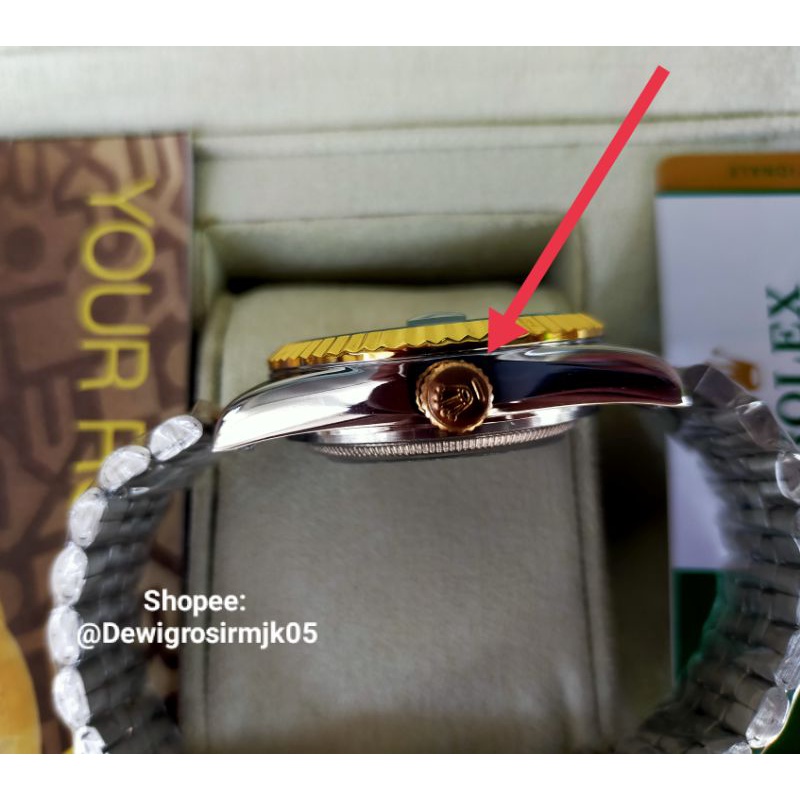 JAM WANITA BATERAI MESIN QUARTZ DATEJUST ROLEX