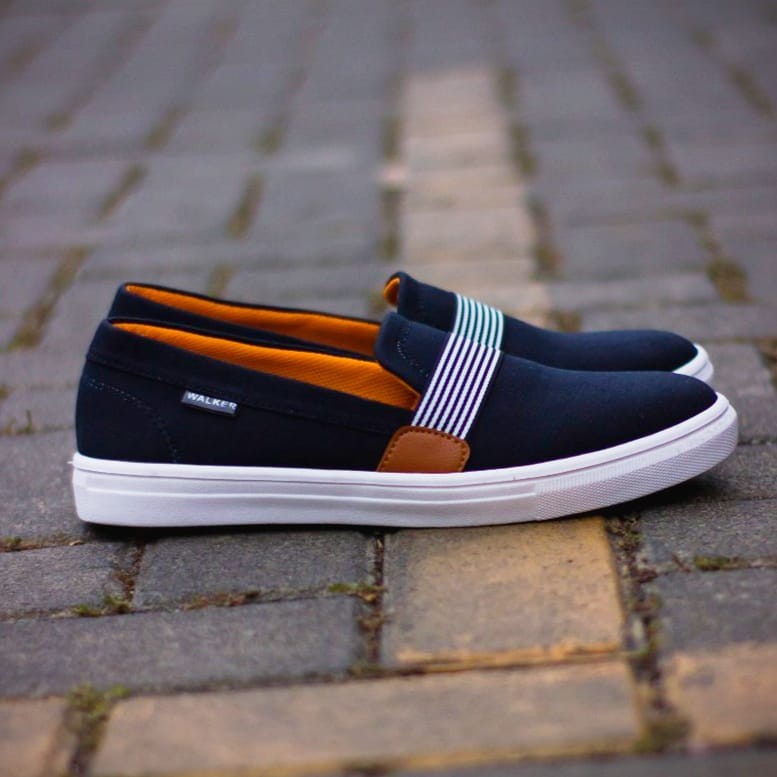 [WALKER]Sepatu Casual Slip On Pria Terbaru Sepatu Slop Kasual Kerja Kuliah Santai