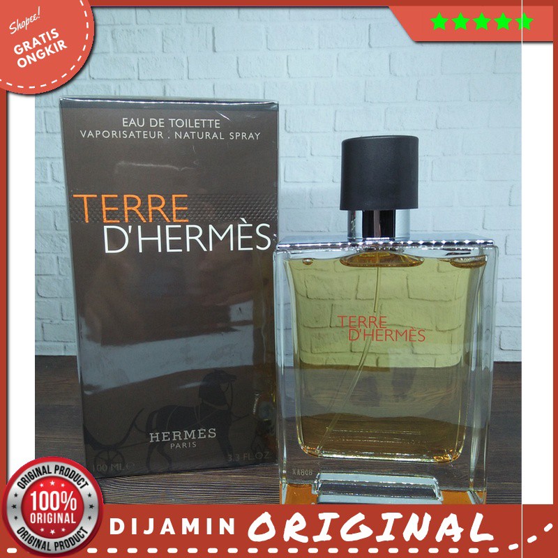 Parfum Original Hermes Terre D'Hermes M Edt 100 Ml Pria Laki Laki Asli Ori Wangi Tahan Lama