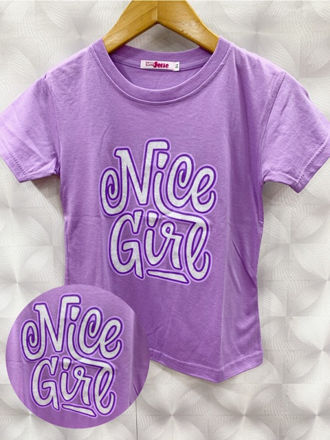 Kaos anak perempuan / pakaian anak kecil nice girl murah usia 3 tahun sampai 5 tahun