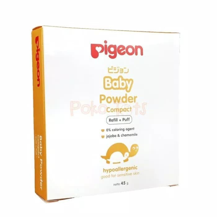 Pigeon Baby Powder Compact Refill + Puff 45g