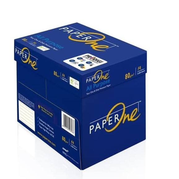 KHUSUS GOJEK PERDUS Kertas HVS Folio F4 80gram PAPERONE 1DUS isi 5RIM/Kertas Fotocopy